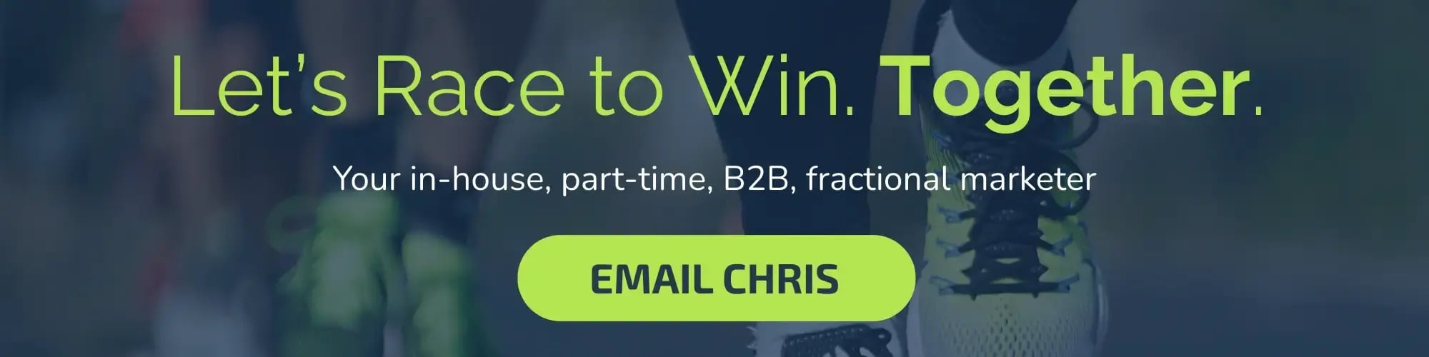 Let's race to win. Together (CTA)