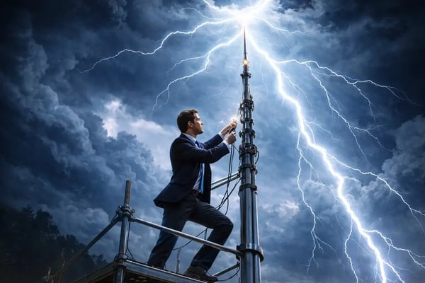 Marketer building a tall lightning rod, and giving his marketing the best chance to work